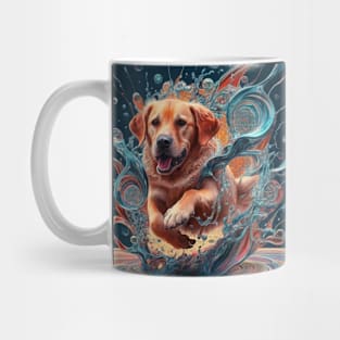 Golden Retriever Artwork: Radiant Warmth and Affection in Stunning Artistry Mug